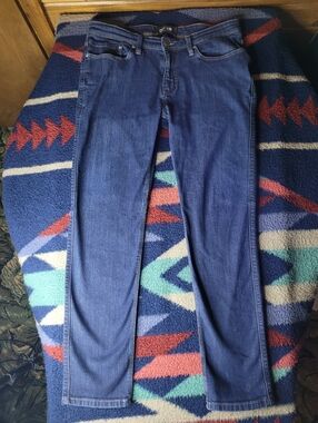 DU/ER L2X Slim Fit Jeans Mens 36x30 Dark Wash Blue Straight Leg DUER Coolmax